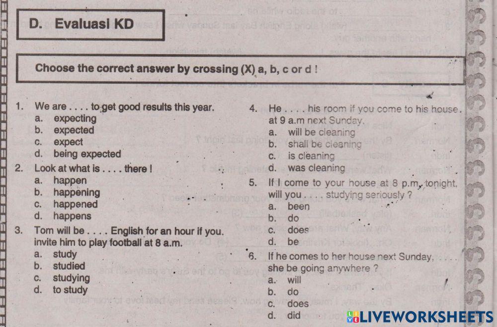 Ulangan Harian Bahasa Inggris BAB 5 Kelas 9