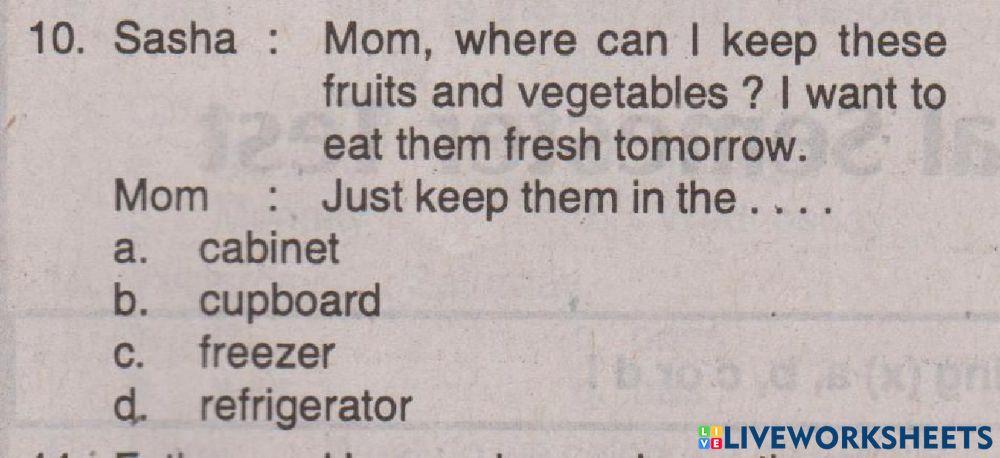 Ulangan Harian Bahasa Inggris Bab 4 Kelas 7