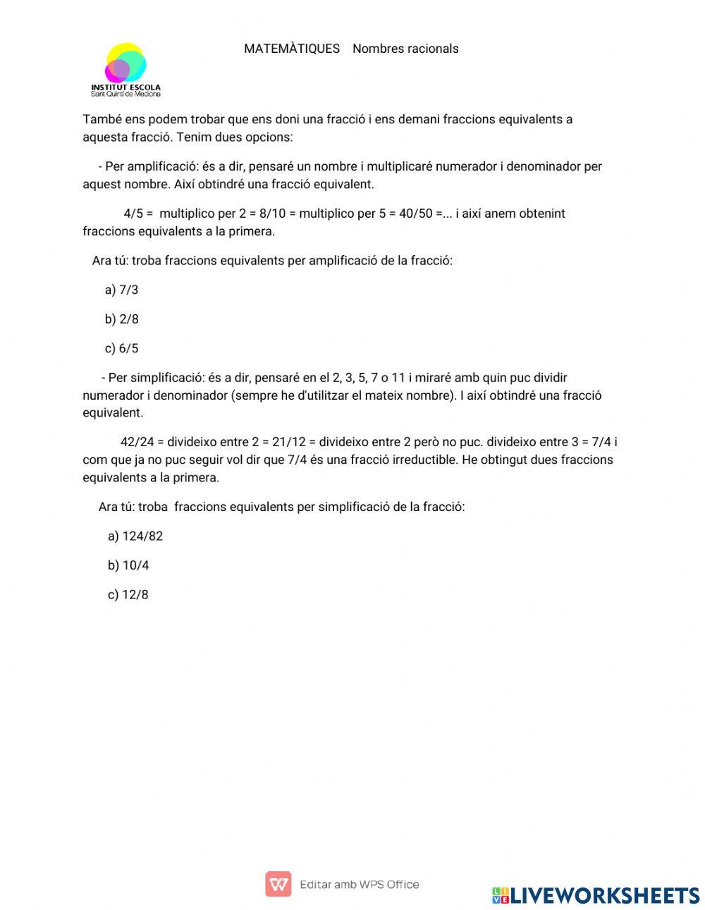 Repas de nombres racionals