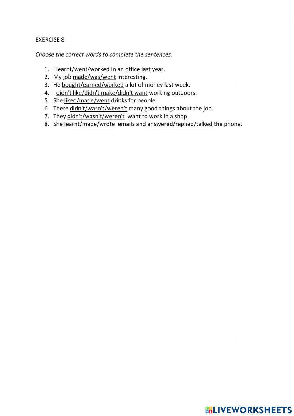 IE0, Unit 7, Langauge Builder, Exercise 8