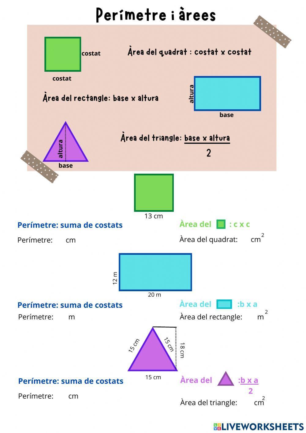 Perímetres i àrees