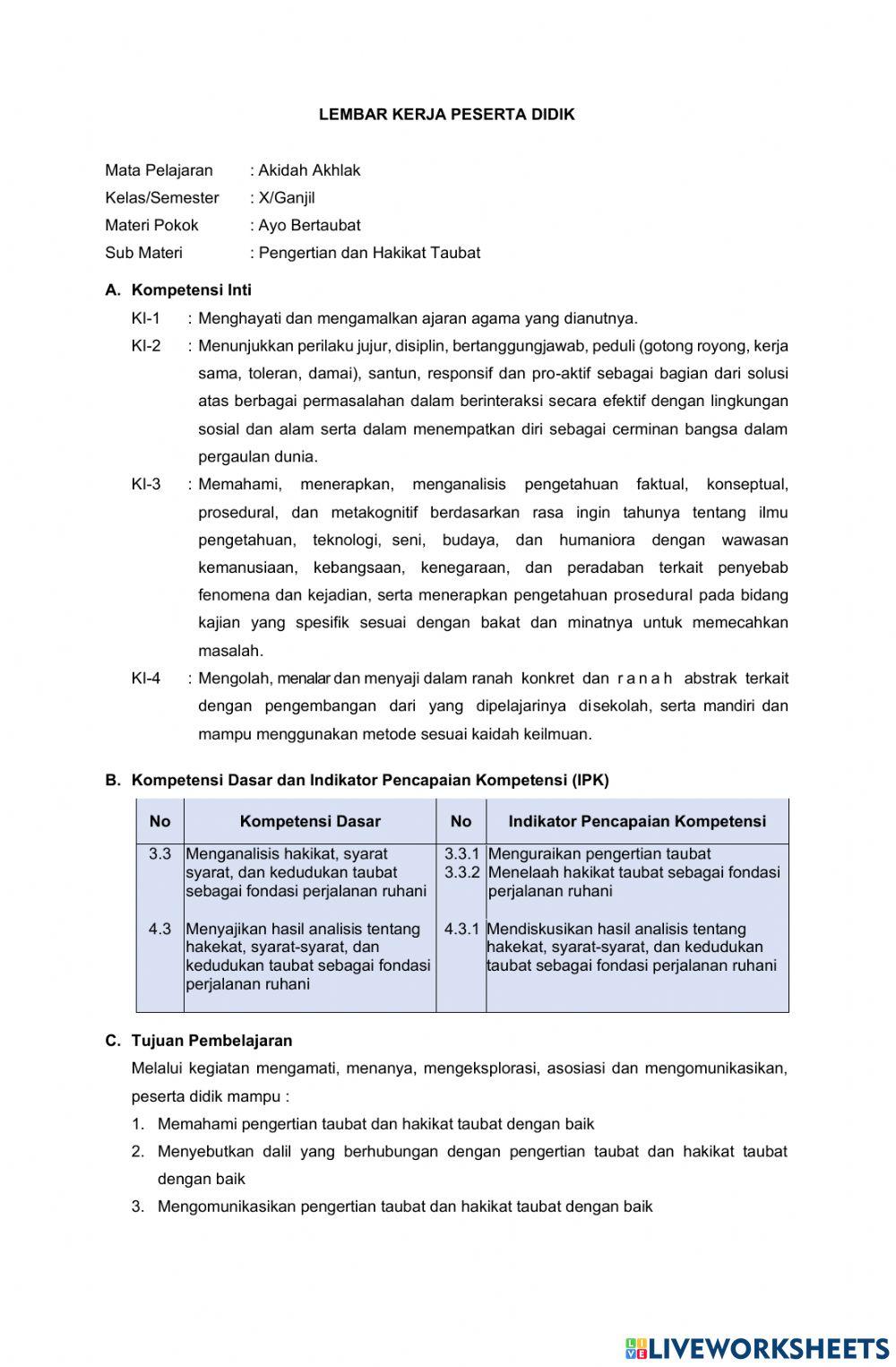 LKPD Ayo Bertaubat 1