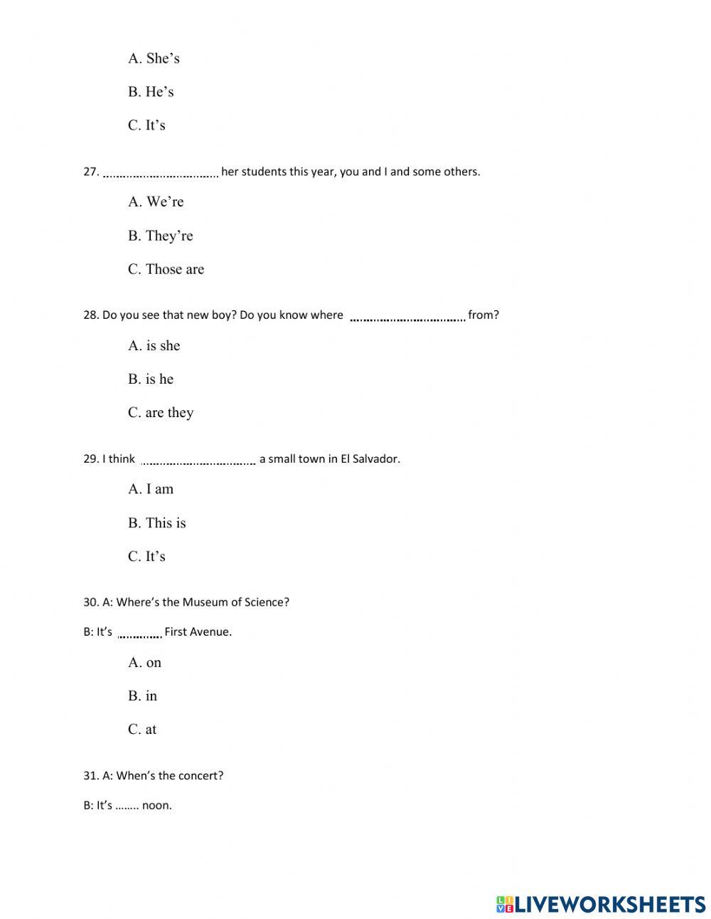 Top Notch 1 Unit 1 2 Assessment 2208852 MissBellapretty