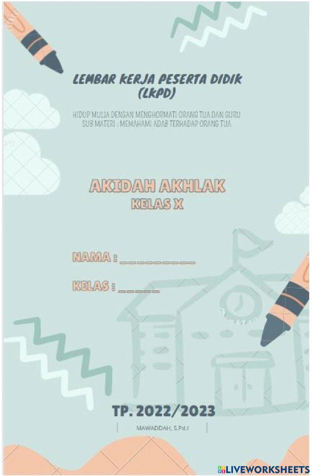 LKPD 3 Adab Terhadap Orang Tua