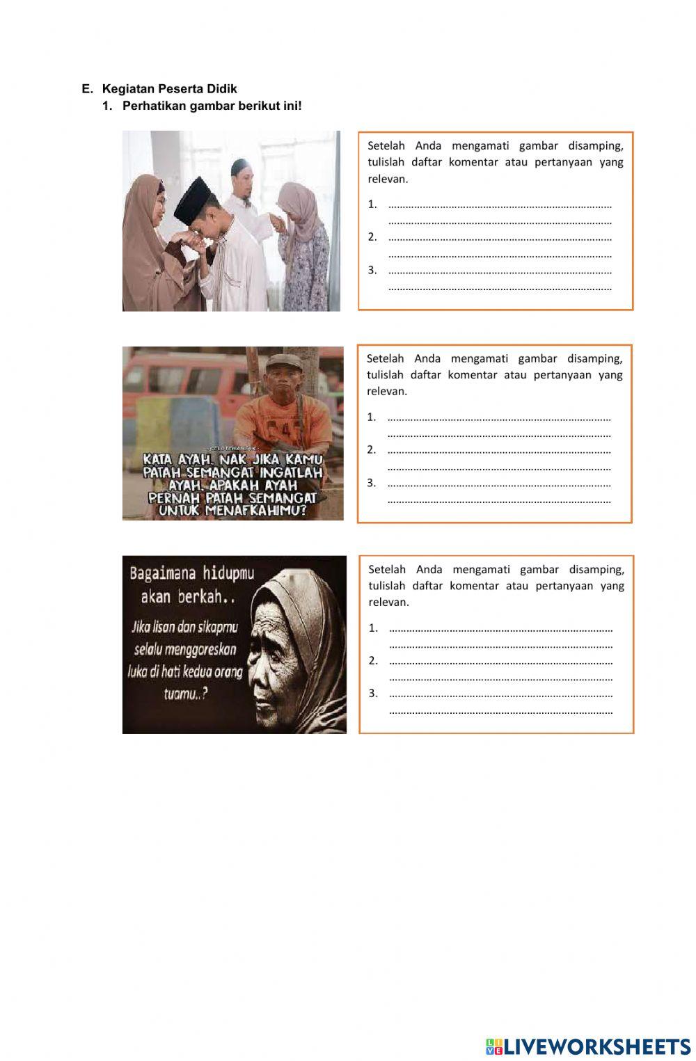 LKPD 3 Adab Terhadap Orang Tua