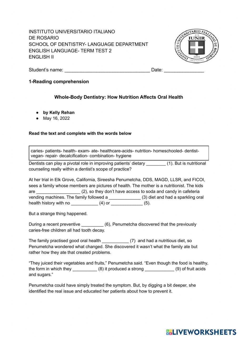 2nd-Test-Dentistry-II