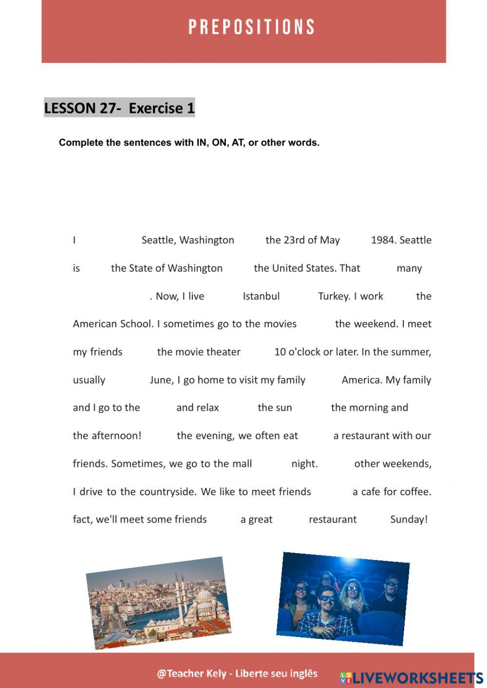 LESSON27-Exercise-2 worksheet | Live Worksheets