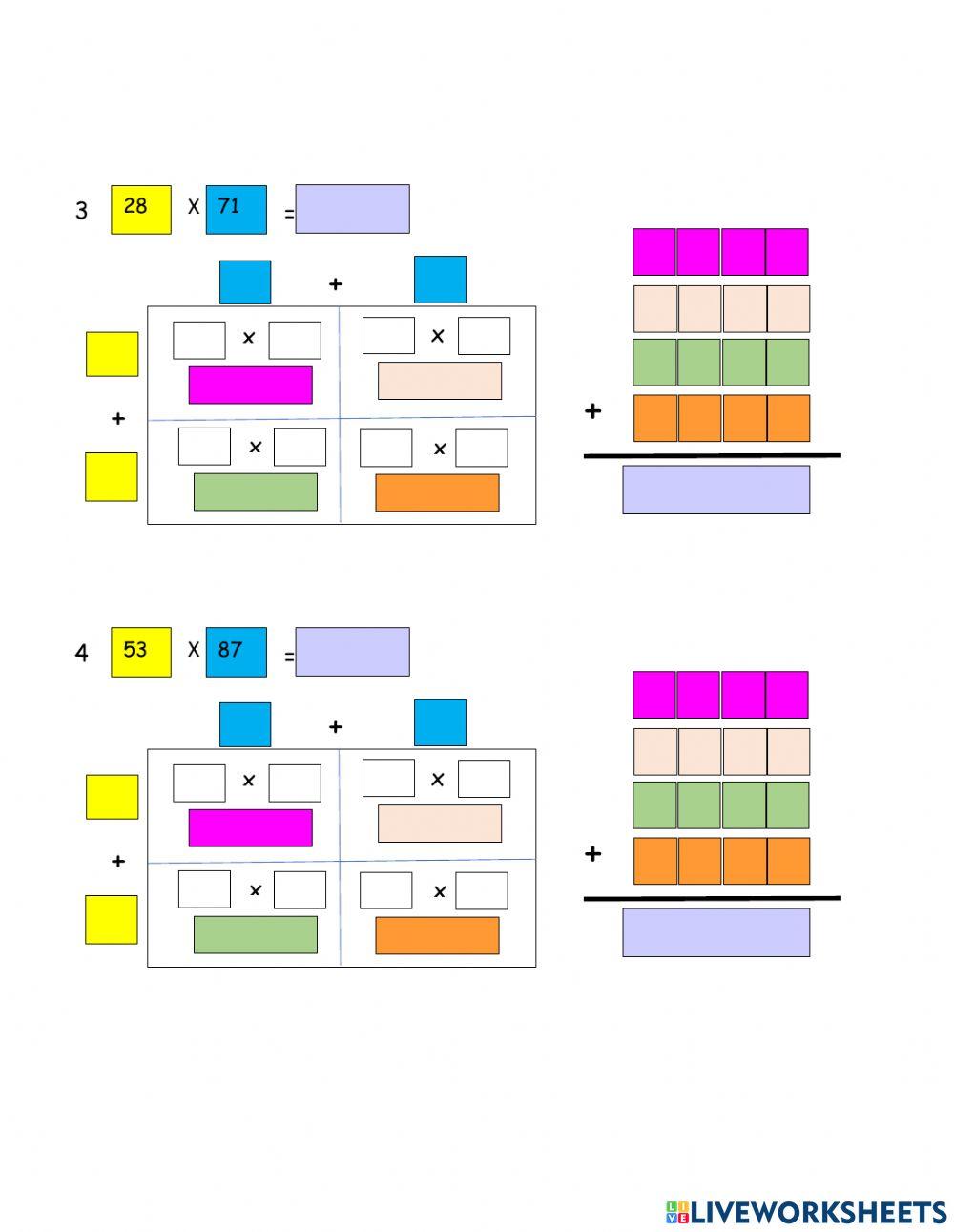Multiply 2-digit by 2-digit