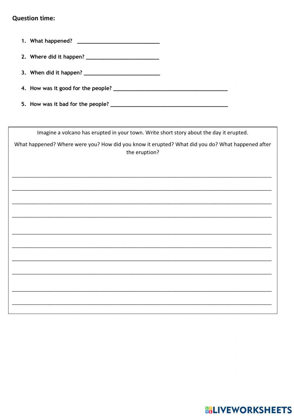 Volcanoes case study