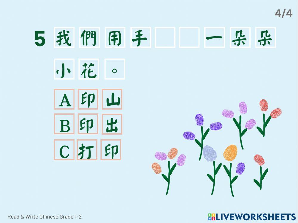 Choose the right answer 選出答案