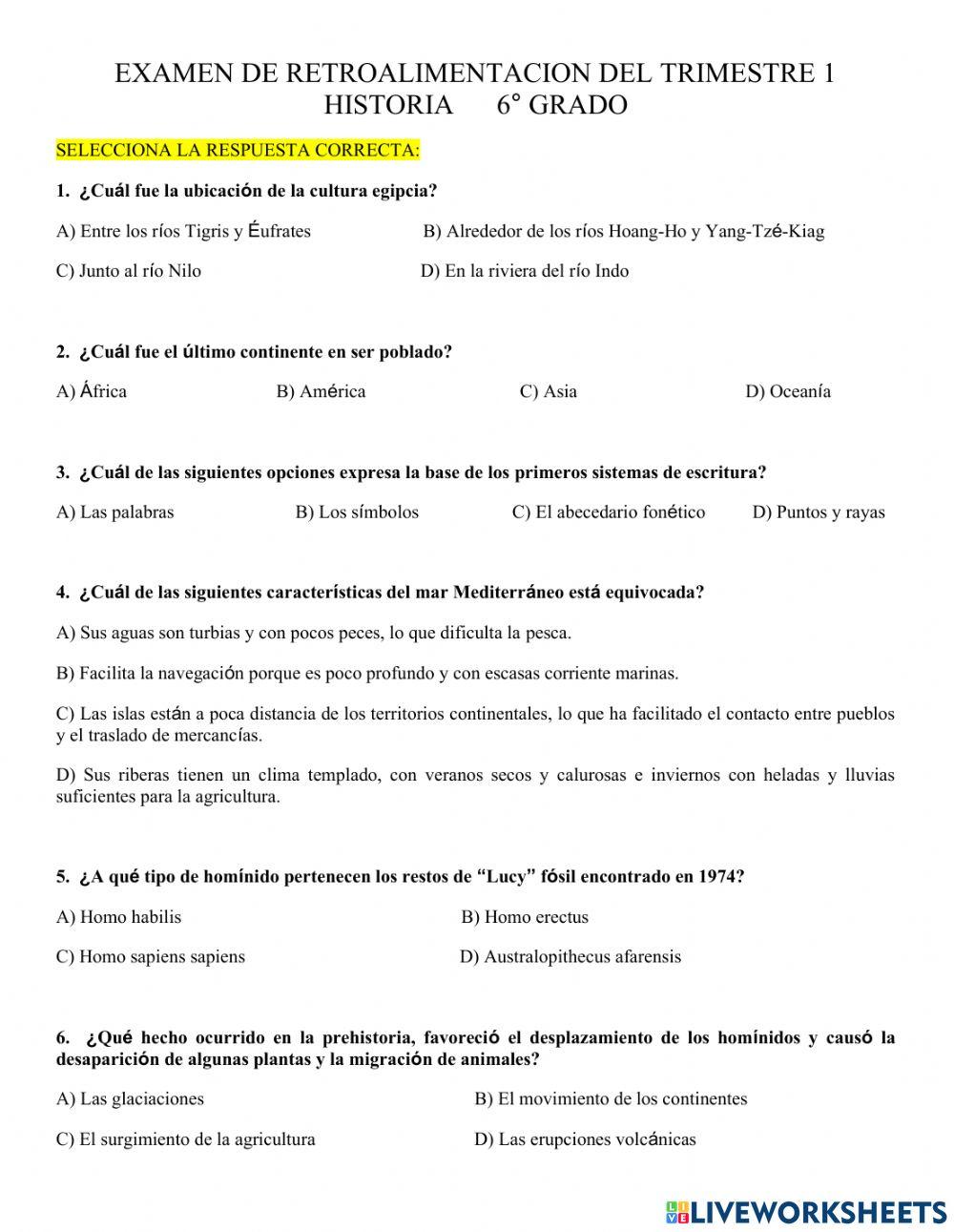 Examen de retroalimentacion t1 historia 6