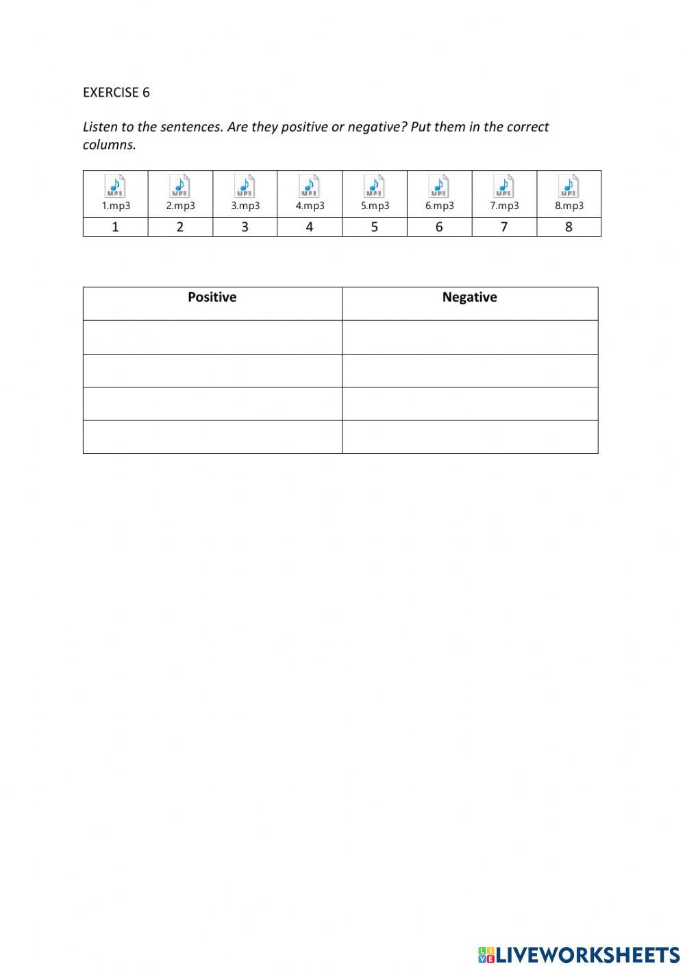 IE0, Unit 7, Listening and Speaking, Exercise 6