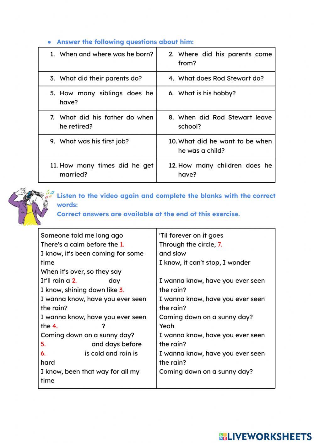 Have you ever seen the rain?