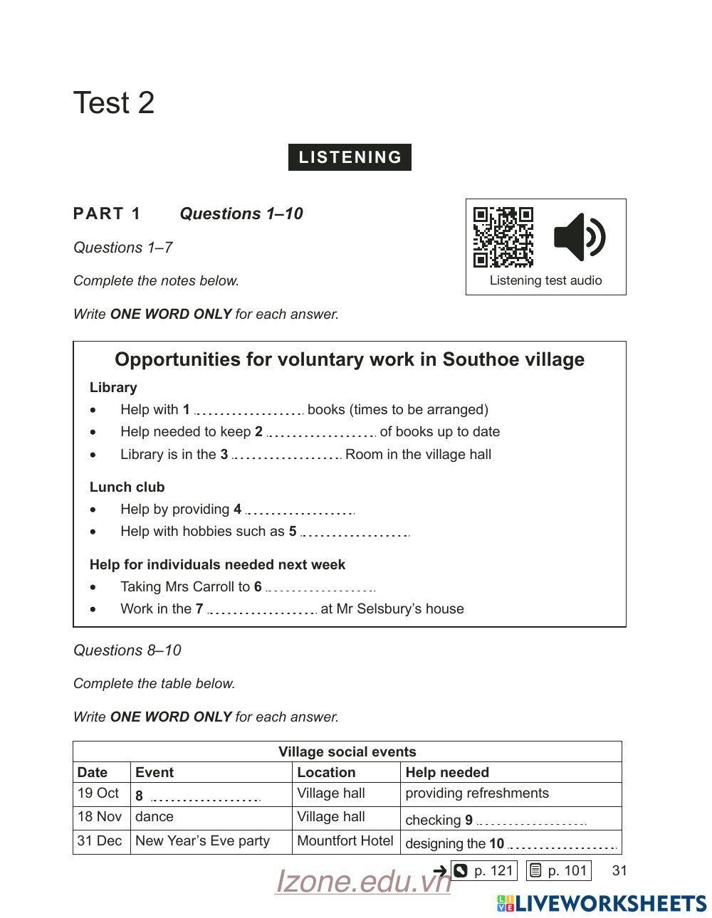IELTS Listening test 2 Cam 17