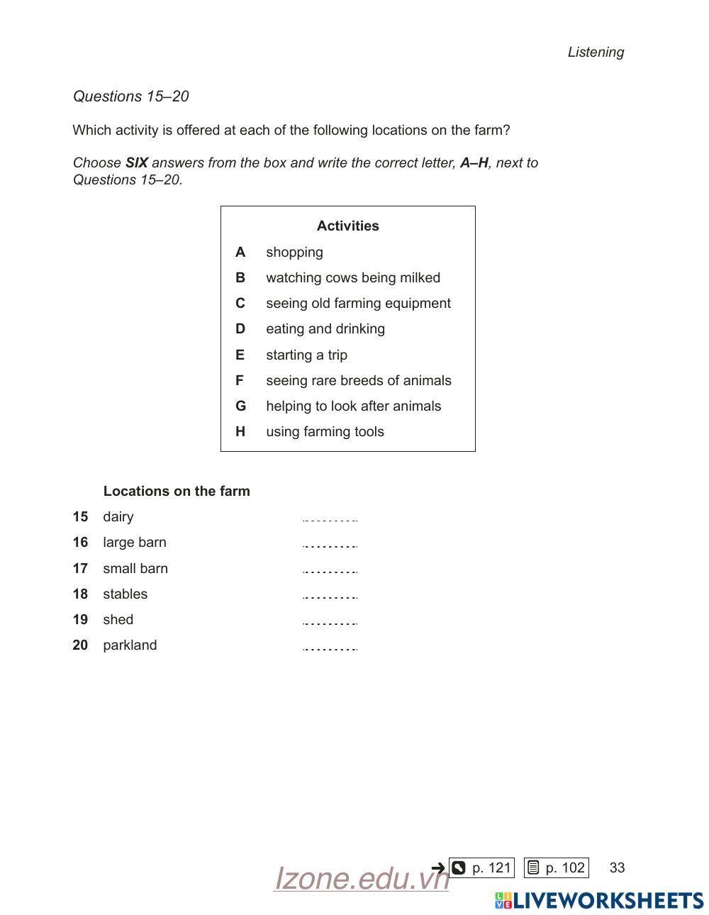 IELTS Listening test 2 Cam 17