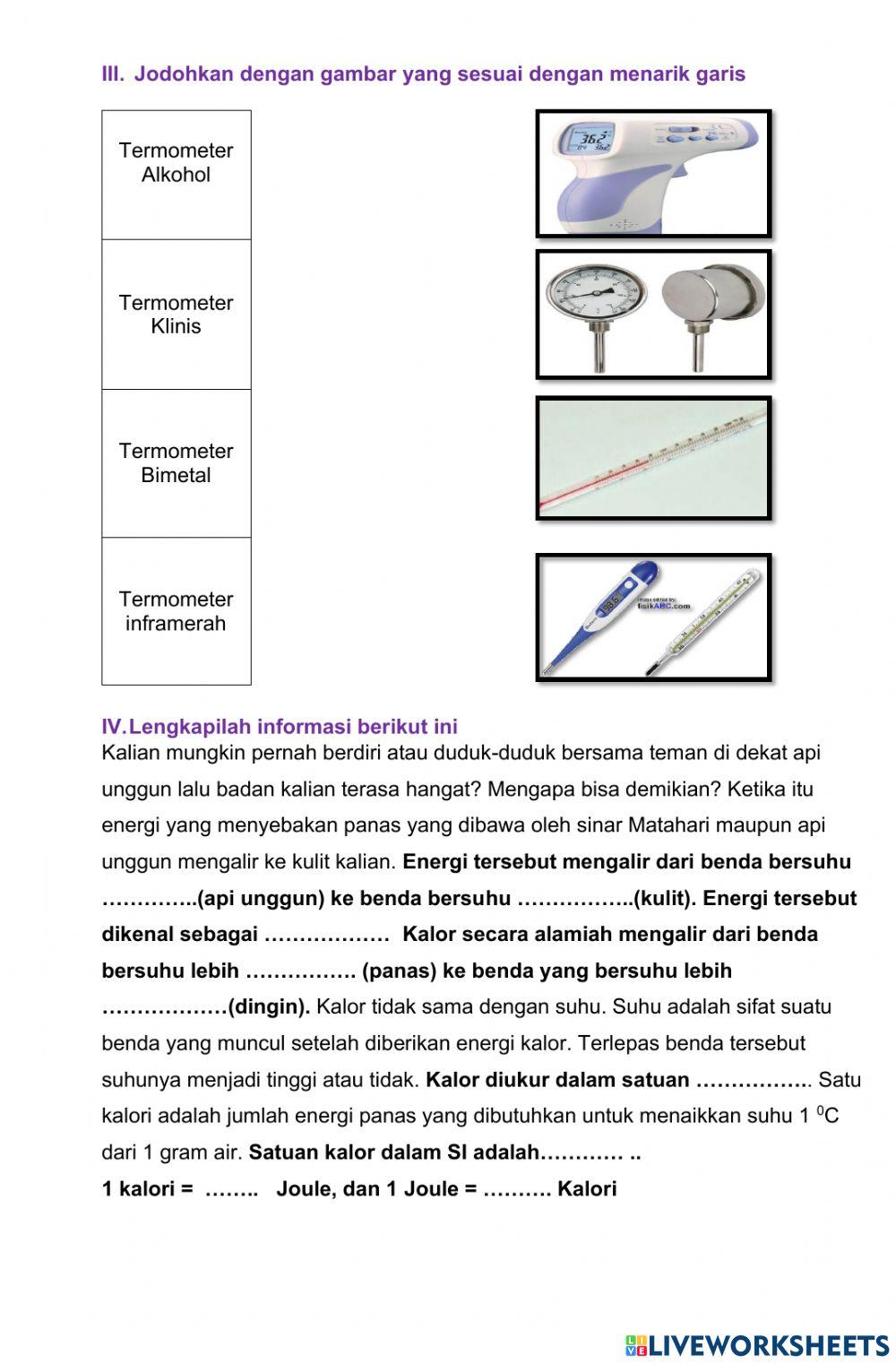Sumatif 3 suhu, kalor dan pemuaian