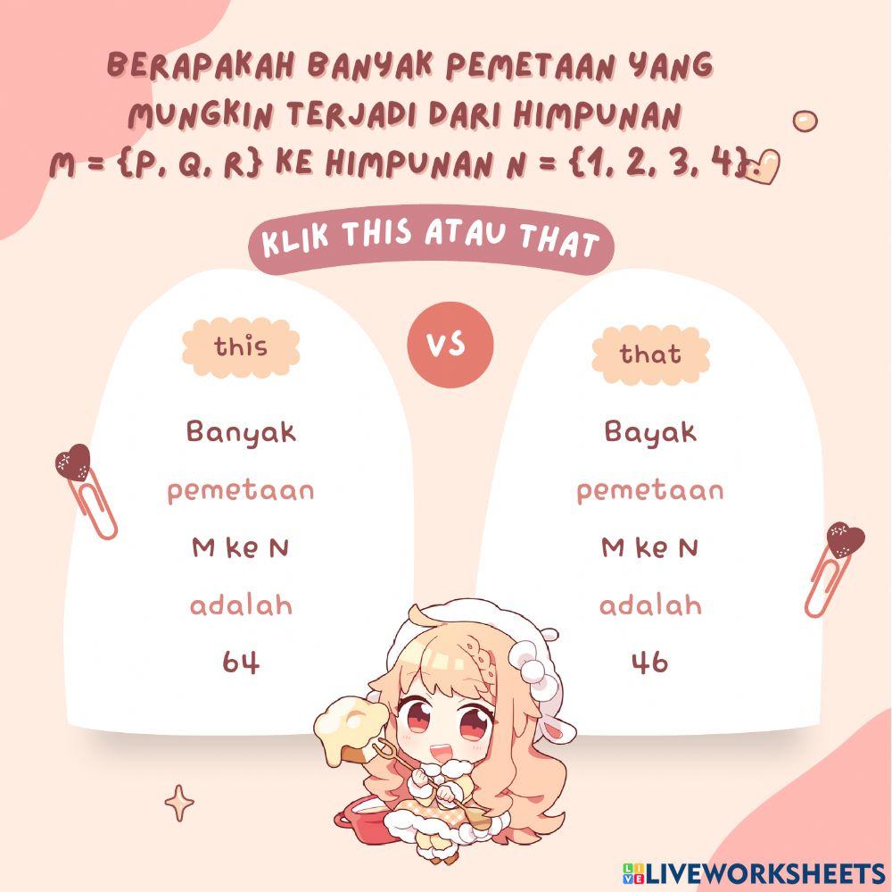 Soal pemetaan dan korespondensi