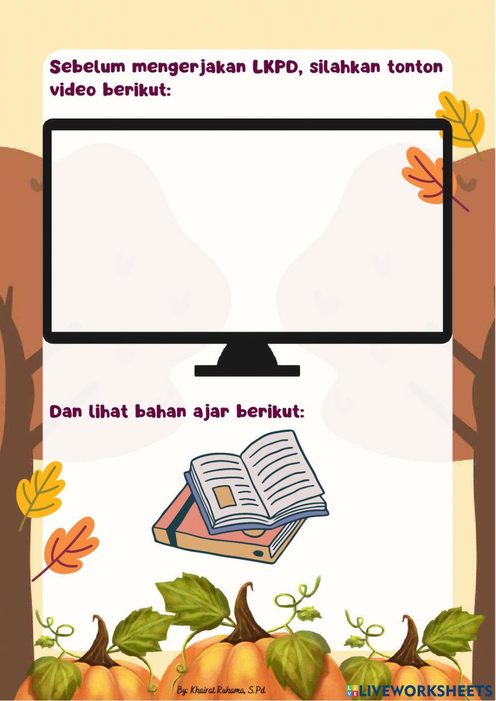 LKPD Penjumlahan dan Pengurangan Bentuk Aljabar