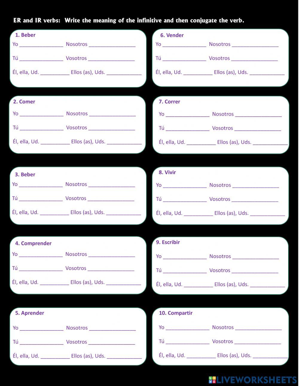 ER and IR conjugations