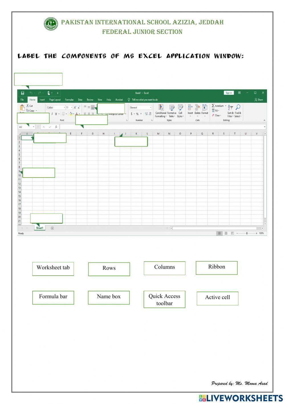 2209847 | Excel Application Interface | Moona Asad