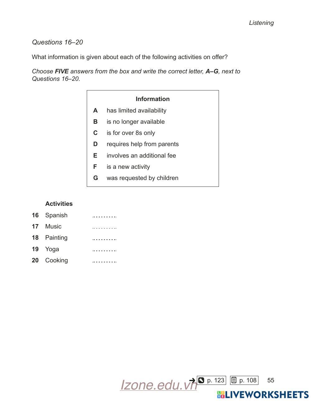 IELTS Listening test 3 Cam 17