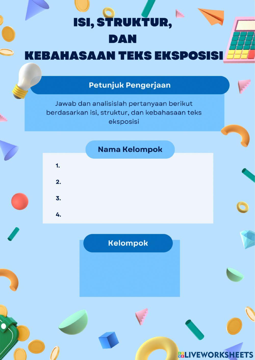 Struktur dan Kebahasaan Teks Eksposisi