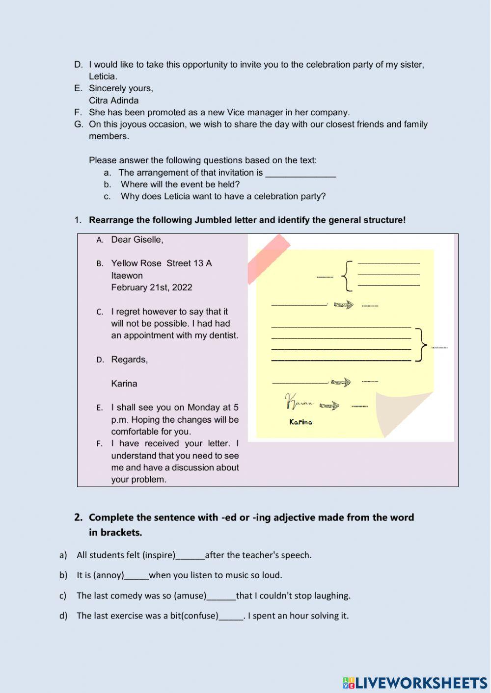 English XI gasal PAS LATIHAN