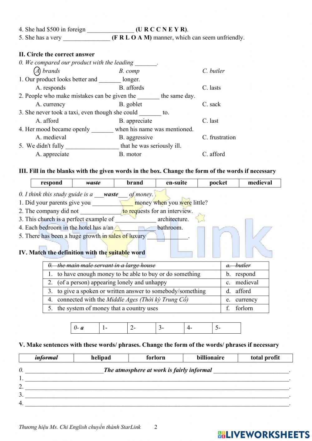 Foreign Teacher-S6-WEEK 14-U5-VOCAB 1