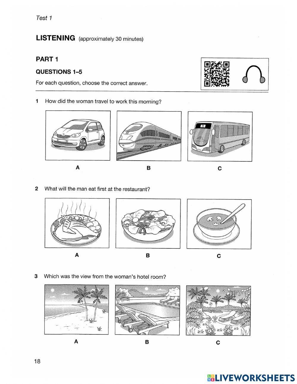 KET Authentic Listening Test 1