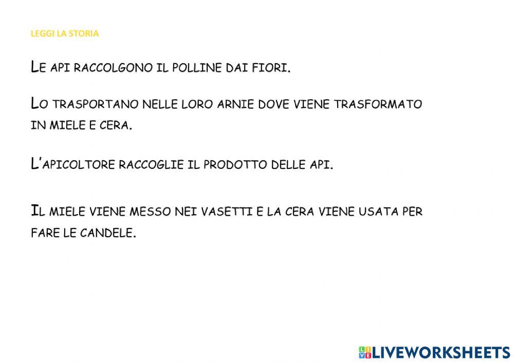 Il lavoro delle api - sequenze