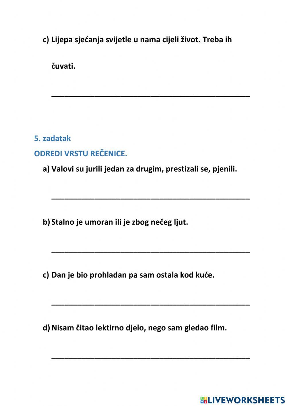 Suprotne, isključne i zaključne rečenice - 8.