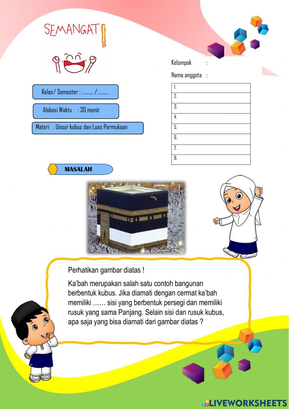 LKPD unsur dan luas kubus 8B