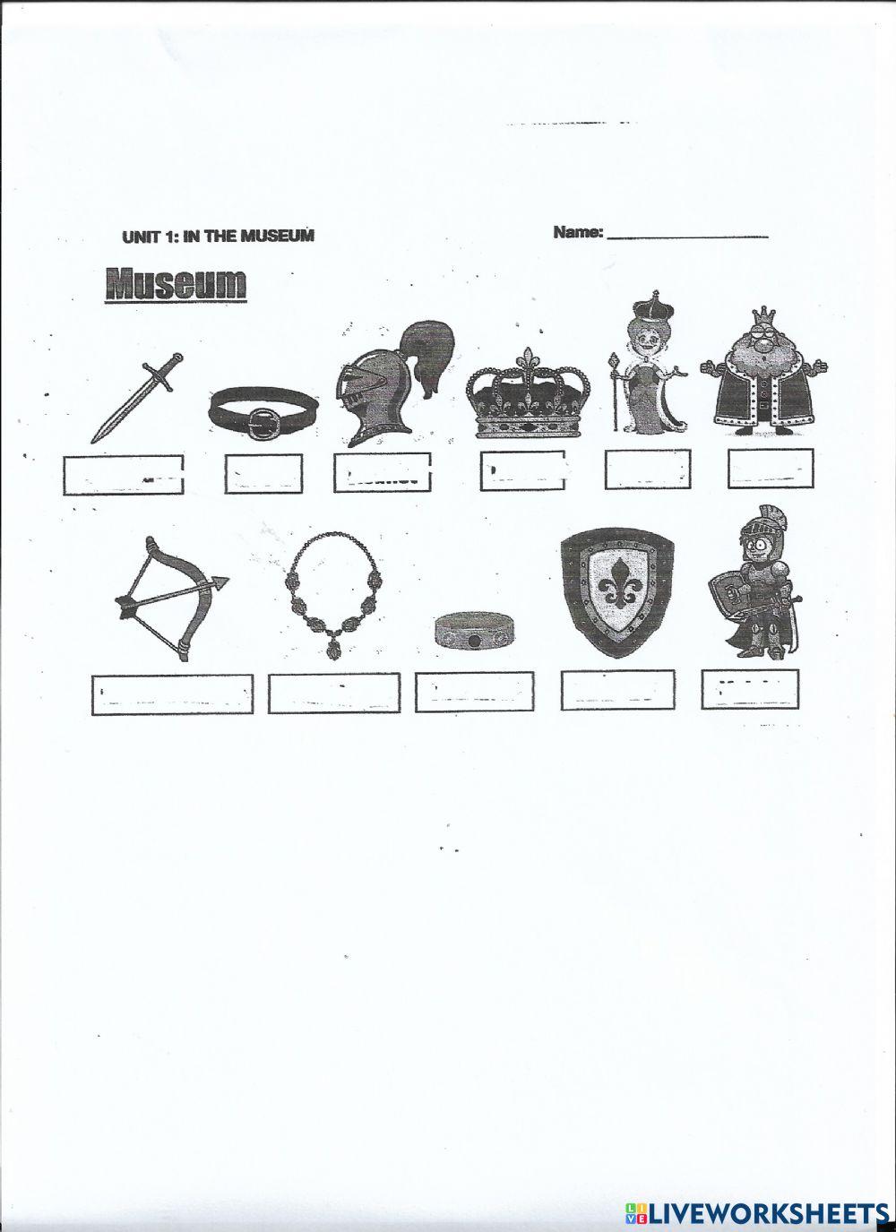 Vocabulario the museum