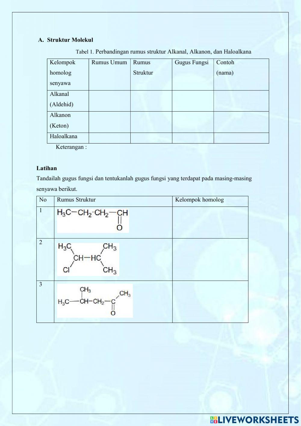 LKPD Senyawa Alkanal, Alkanon, dan Haloalkana