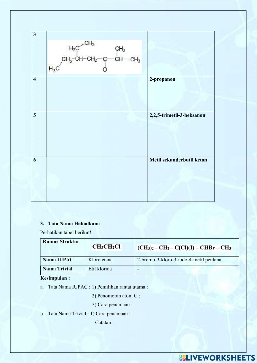 LKPD Senyawa Alkanal, Alkanon, dan Haloalkana