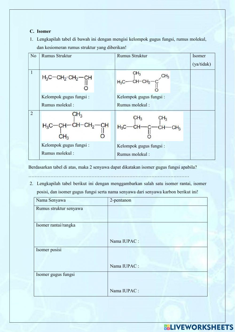 LKPD Senyawa Alkanal, Alkanon, dan Haloalkana