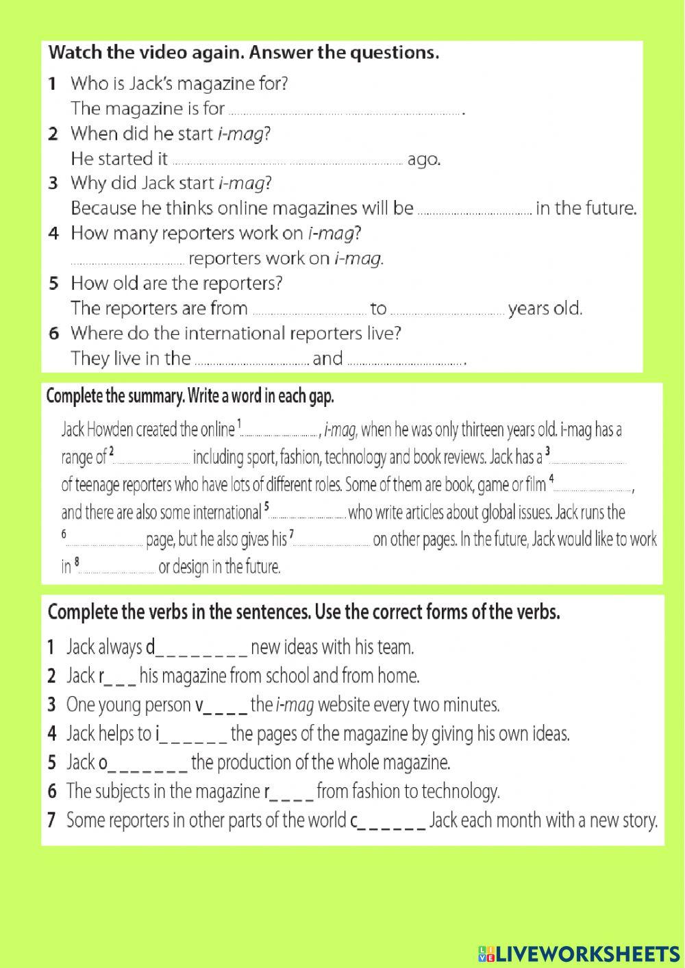 Insight elem. DVD Unit 9