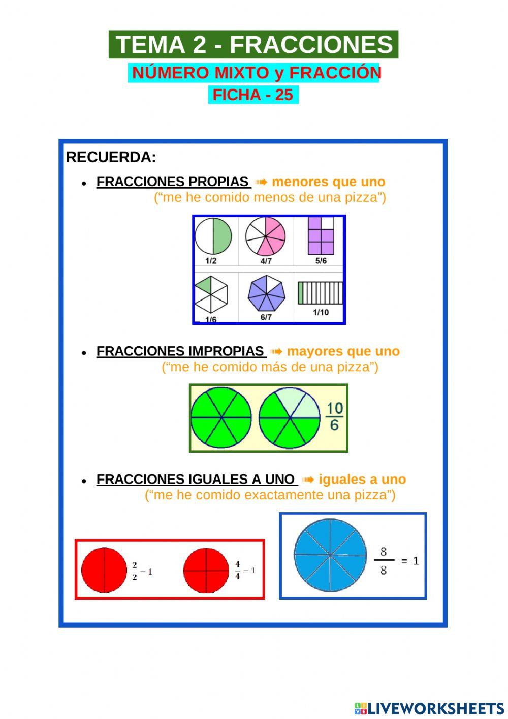 NÚMERO MIXTO y FRACCIÓN