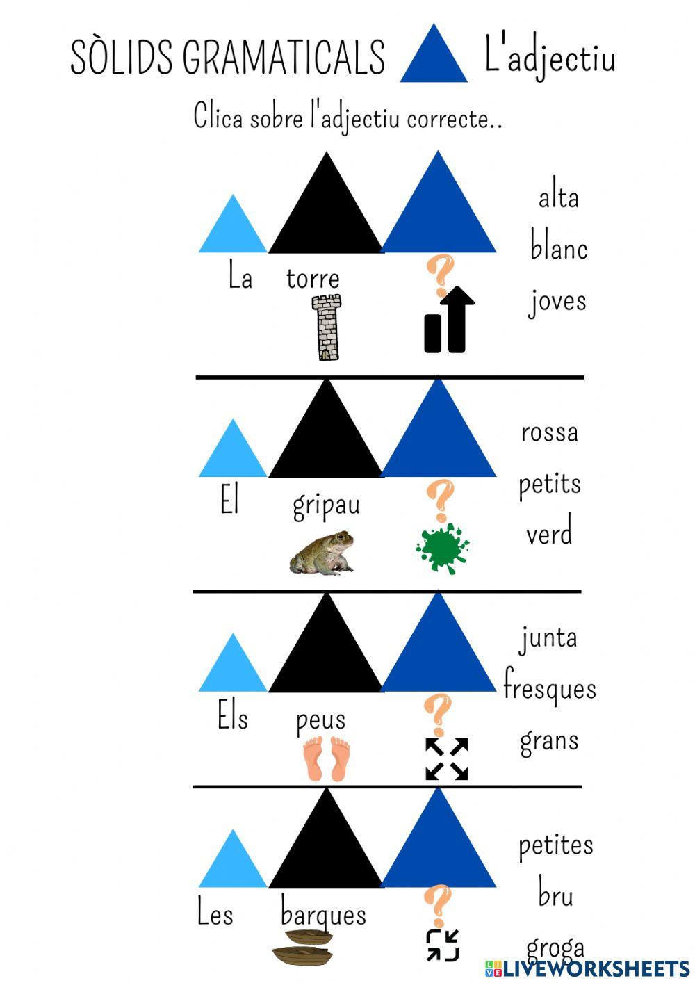 Sòlids gramaticals - L'adjectiu