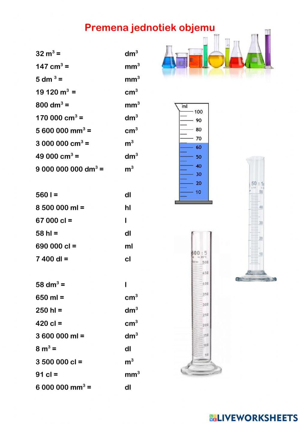 Premena jednotiek objemu
