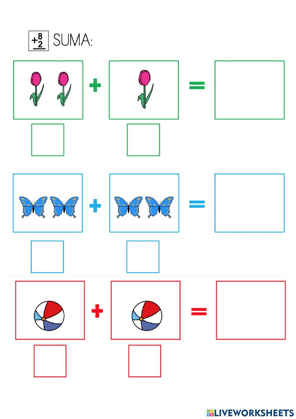 Sumas resultado menor o igual 5