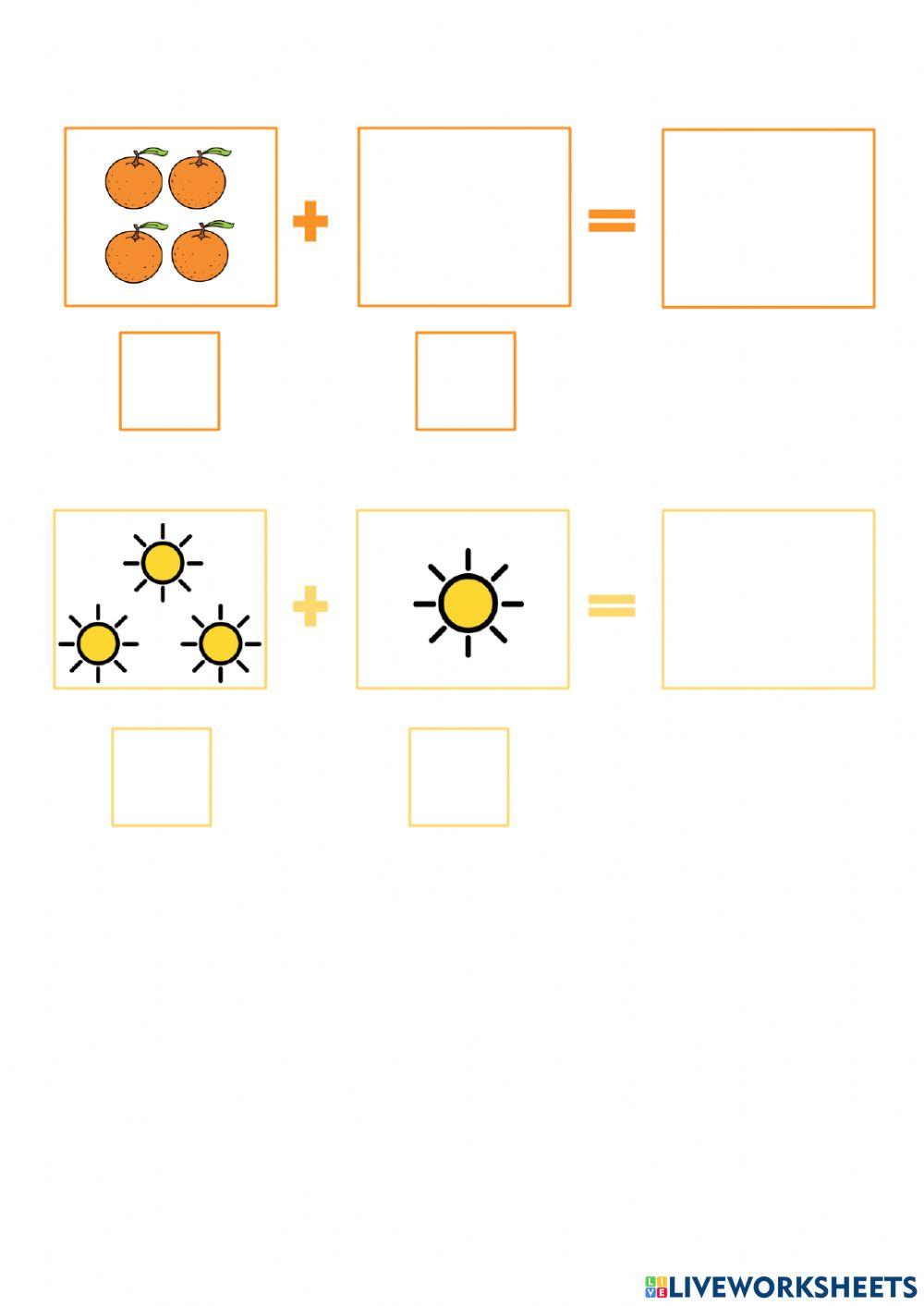 Sumas resultado menor o igual 5