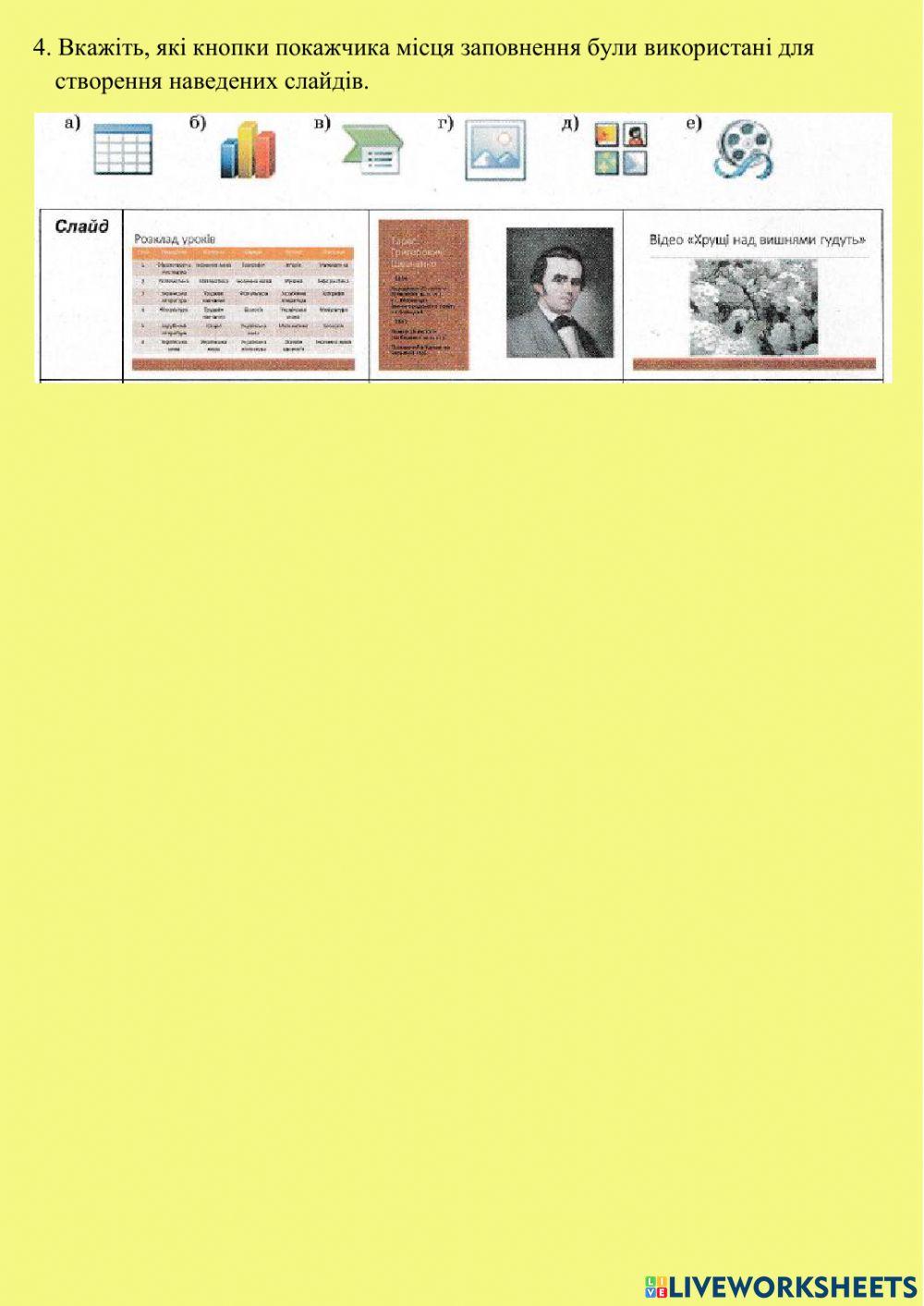 Додавання об’єктів до слайдів