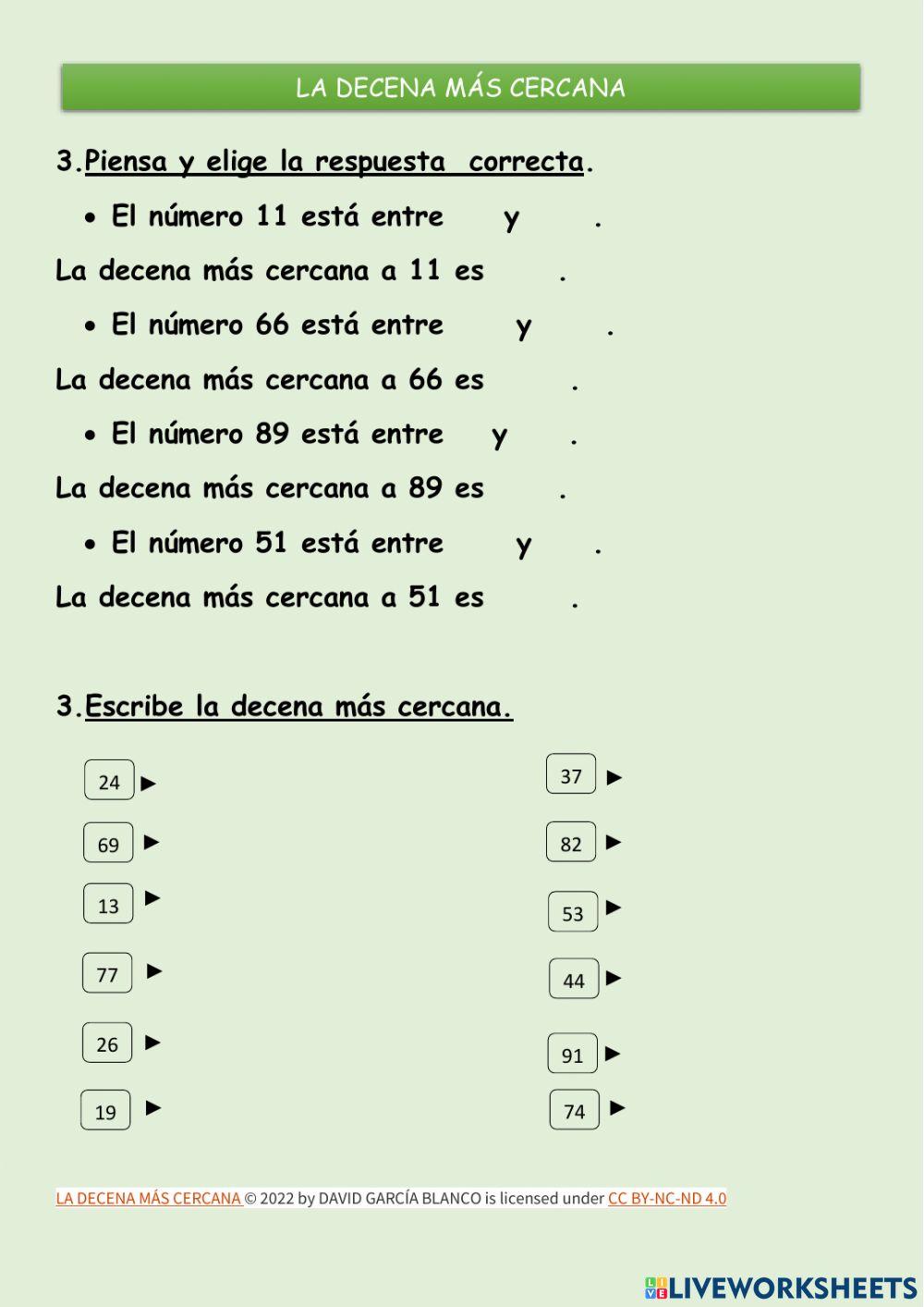 La decena más cercana