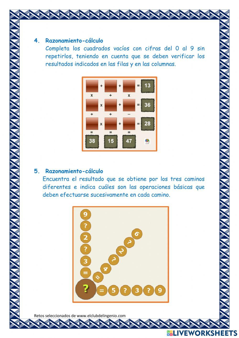Retos matemáticos Retos matemáticos