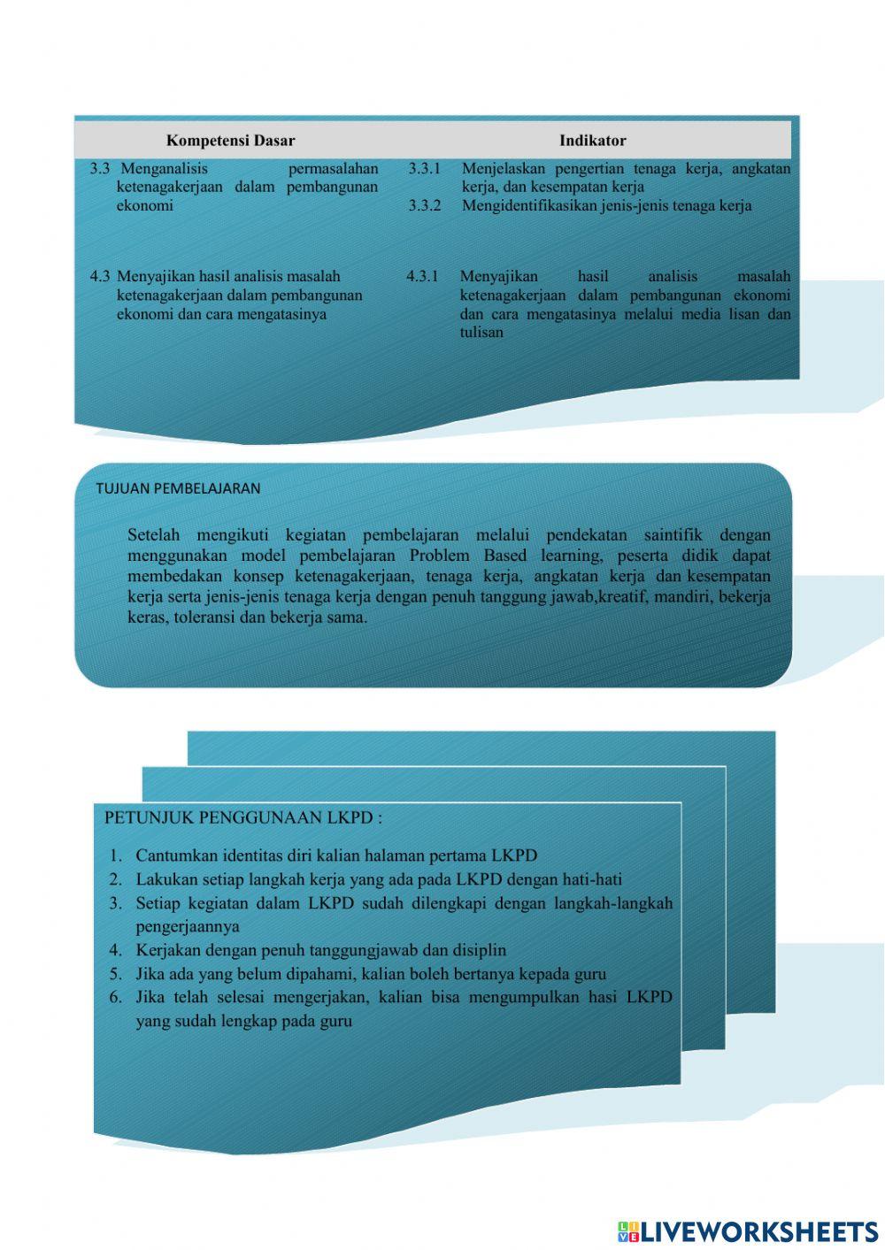 LKPD KETENAGAKERJAAN