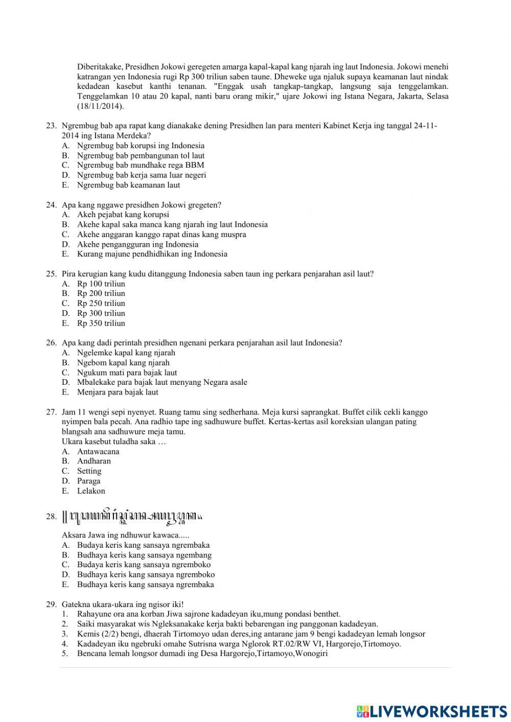 Asesmen Bahasa Jawa X 22-23