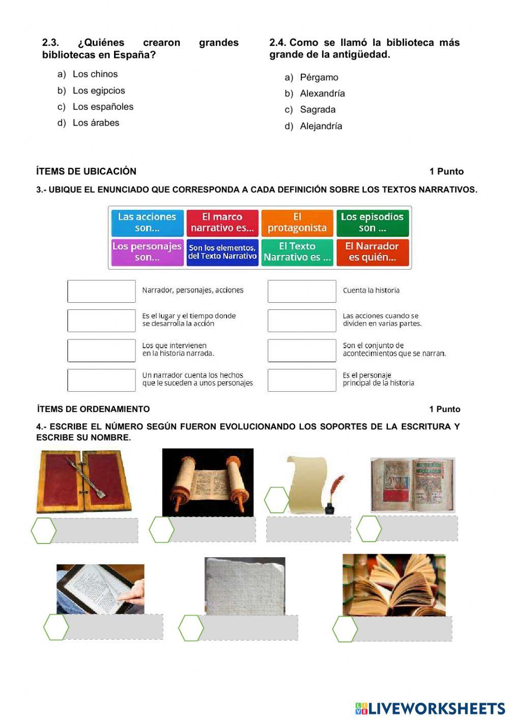 Evaluacion 1P-2Q ESPAÑOL