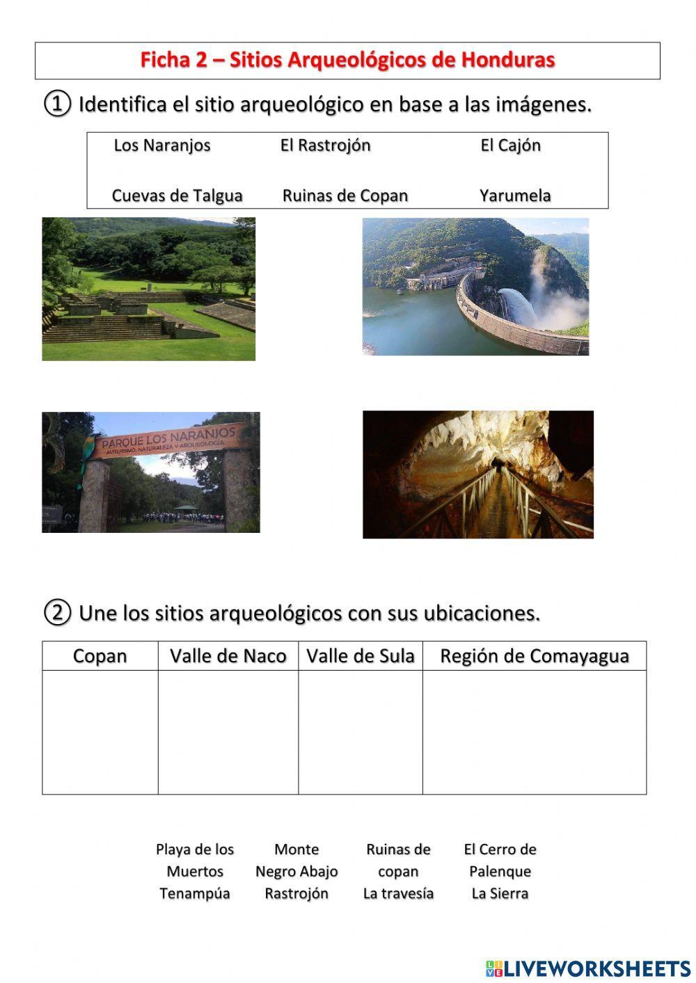 FICHAS INTERACTIVAS DE HISTORIA DE HONDURAS