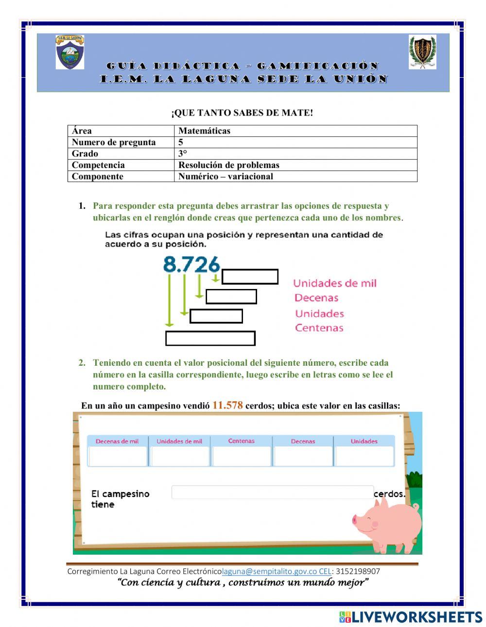 Conocimientos previos-Mate-3°